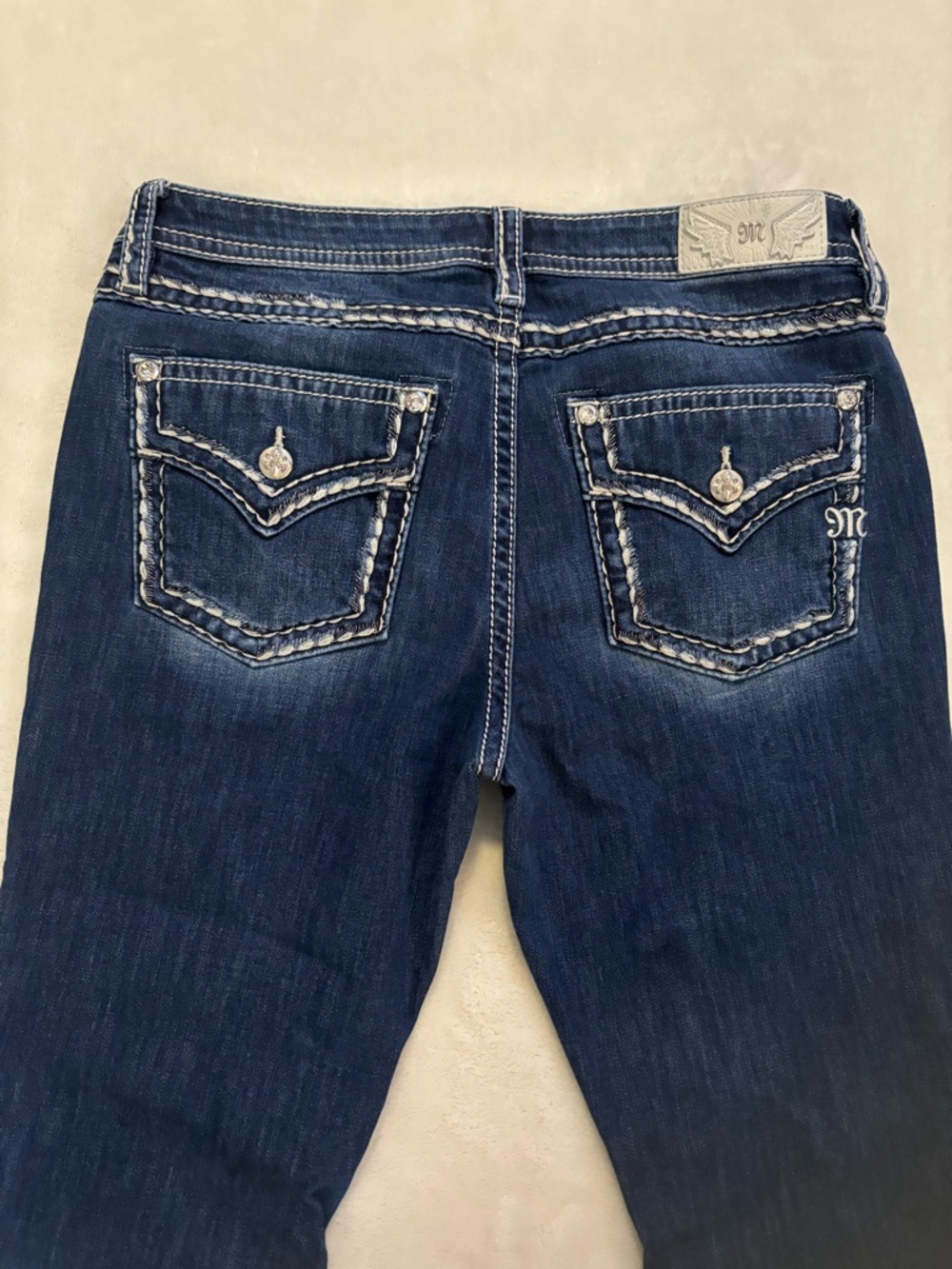 Miss Me  Embroidered Dark Blue Women’s Jeans